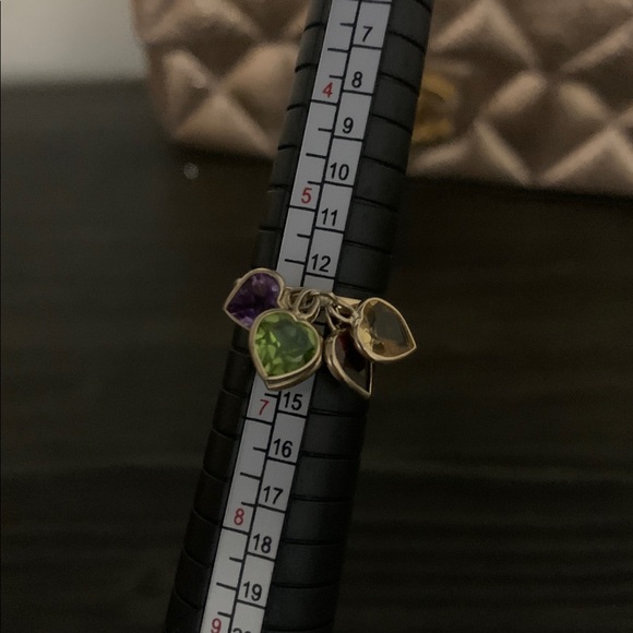 Elegant 14kt Gold Multi-Stone amethyst topaz citrine peridot garnet Ring 6 1 25